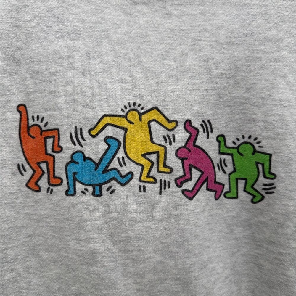 Vintage Keith Haring Graphic Crewneck Sweatshirt XL 90s Pop Art Streetwear - Picture 2 of 5